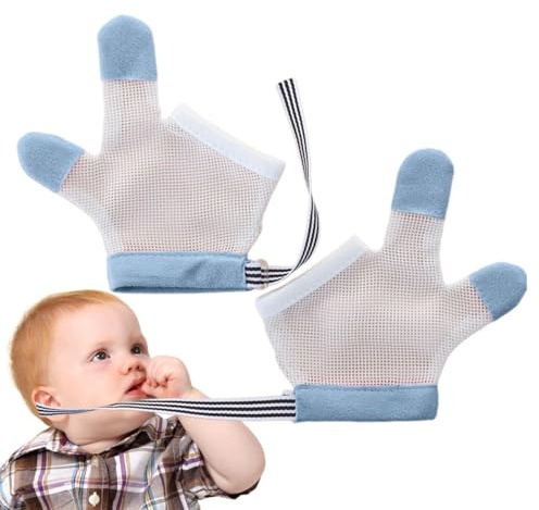 Protezione per per il pollice, Anti suzione del pollice, Resistente ai morsi, Regolabile, Traspirante, Protezione per le dita, Fermo, Sicuro, Confortevole, Ausilio pediatrico | Bambini piccoli