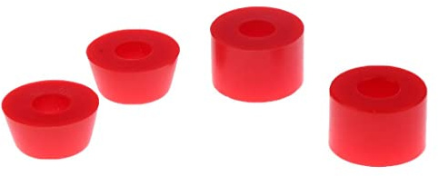 PETSOLA 4 Piezas Repuesto de Bushing para Longboard Patineta Accesorios de Camión Set de Amortiguadores Material PU Adecuado para Deportes Al Aire Libre Uso E, Rojo