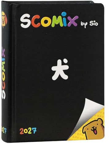 COMIX Scomix by Sio - Agenda Giornaliera 16 Mesi, Diario 2026-2027 per Scuola Elementare e Media, con Copertina Rigida e Colorata, 512 Pagine a Colori, per Bambini e Ragazzi, 12x16.5 cm
