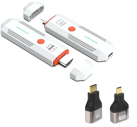Trasmettitore e ricevitore HDMI wireless, 1080P Full HD, portata di 50 m, & Play, Dual Band 2,4/5,8 GHz, laptop, fotocamera, TV Box (bianco)