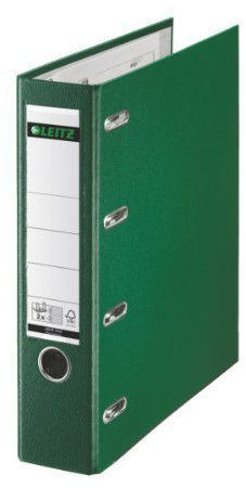 Leitz DoppelOrdner PP Plastik, mit zwei Präzisionsmechaniken (Doppelordner | 2er Pack, grün)