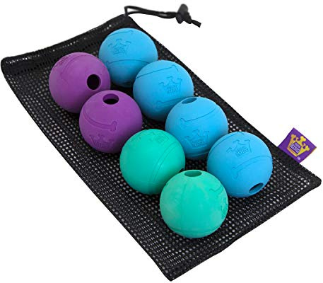 Chew King Fetch Balls Extremely Durable Natural Rubber Toy 2.5 inch, 8-pack (CM-0264-CS01)