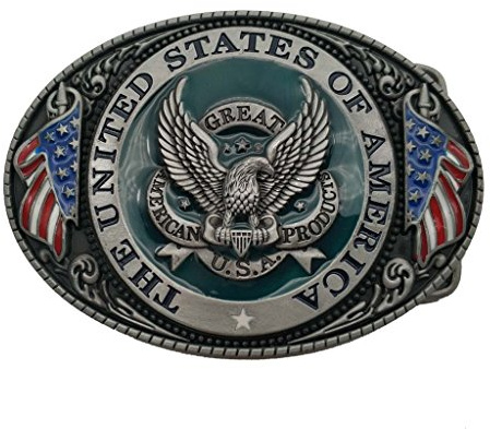 YONE Fibbia per Cinture Great America Product Eagle USA Belt Buckle