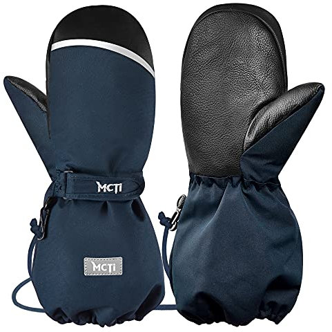 MCTi Skihandschuhe Kinder, Wasserdicht Winterhandschuhe Fäustlinge, Snowboard Handschuhe, Wärme für Jungen und Mädchen 1-15 Jahre