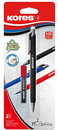 Kores Druckbleistift BB99920 M2 Grafitos. 3 Farben sortiert auf Blisterkarte inklusive Nachfüllminen