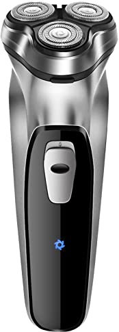 NWOUIIAY Rasierer Herren Elektrischer Rasierapparat mit Präzisionstrimmer und 3D-Rotationskopf-Bartjustierer Trockenrasierer Elektrorasierer LED Energieanzeige 90 Min Laufzeit