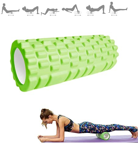 Foam Roller Massager för terapi och muskelmassage. Pilates och Yoga roller. Fitness Foam Roller. Skumcylinder för smärtlindring och träning på gymmet och hemma.