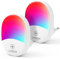 Lyridz Nachtlicht Steckdose mit Dämmerungssensor, Dimmbare Farbwechsel RGB LED Leuchte Berührungssensitives, Baby Kinderzimmer SchlafzimmerToilette Atmosphäre 2Stück