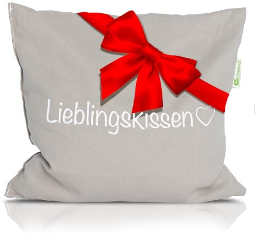 HERBALIND Kirschkernkissen Lieblingskissen – Wärmekissen aus Flanell Handmade in Germany - Partner und Pärchen Geschenke für Frauen und Männer