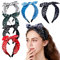 6pcs Serre Tête Femme Bandeaux avec Nœud Cheveux Paisley Vintage Bandana Headband d’Oreille de Lapin Accessoire Cheveux pour Femmes et Filles