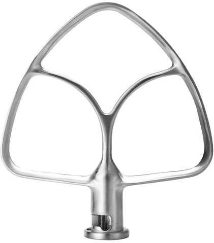 Stainless Steel Flat Beater for KitchenAid 4.5qt-5qt Tilt-Head Stand Mixer, Fit for Classic, Classic Plus and Artisan Mixer K45SS, KSM75, KSM90, KSM110, KSM125, KSM150 Heavy Duty and Dishwasher Safe