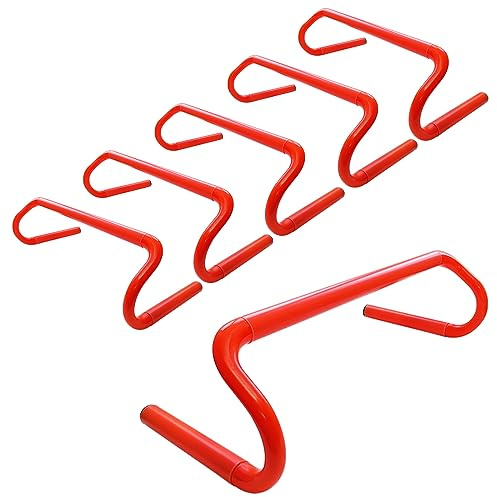 6pcs Agility Speed Training Hurdles- 6 High Detachable Agility Training Hurdles Save Space- Sports Practice Equipment for Athletes, Soccer, Football, Basketball