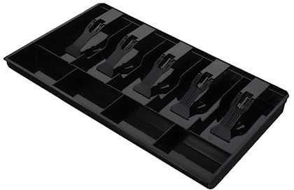 STOBOK Kassenschublade Geldtablett 5 Fächer Münz Und Scheinfächer Tragbare Aufbewahrungsbox Für Supermärkte Geschäfte Und Hotels