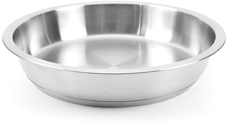 cookvision Edelstahl-Pfanne, unbeschichtet, Chrom-Nickel-Edelstahl, platzsparend, Induktionspfanne für alle Herdarten, backofen-geeignet (Ø 28 cm x 5,6 cm)