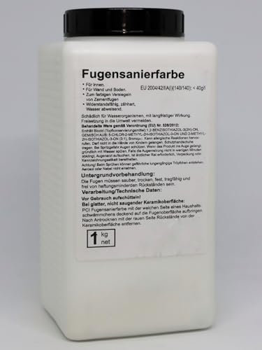 PCI Fugensanierfarbe 1kg Nr. 21 Hellgrau Fugenfarbe Fugenversiegelung Fugenmörtel Fliesenfuge Sika
