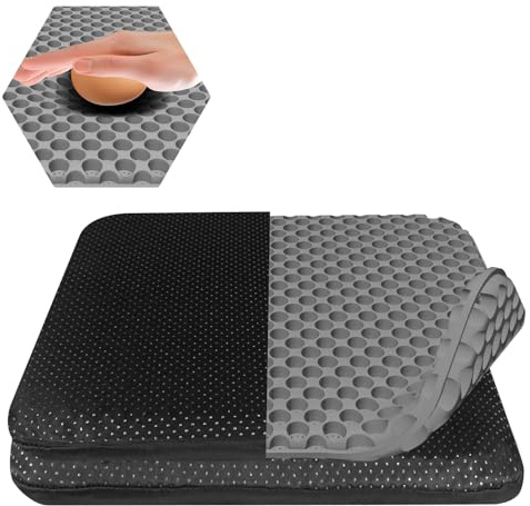 TOEVE Large Gel Seat Cushion For Long Sitting With Non-Slip Covers,Soft & Breathable For Chair,Gaming,Car,Office,Desk Chair and Wheelchair,Office Pads (42 x 36cm-Blue) (Grey-45 x 45cm)