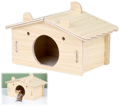 HAZMA Diy Meerschweinchen Haus,Meerschweinchenhaus Aus Holz,Spielzeug Meerschweinchen Zubehör,Nagerhaus,Hasenhaus,Nagerhaus,Meerschweinchen Zubehoer,Für Kleintiere
