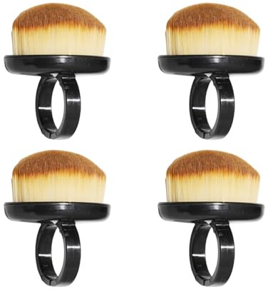 4 Cepillos De Limpieza De Uñas En Forma De Anillo, Cerdas Suaves Que No Dañan La Superficie De La Uña, Adecuados Para Cirugía De Uñas Y Cuidado De Salón.