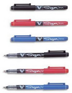 Pilot V Signpen with Medium tip 0.6mm line Width, Green Ink (Pack of 12)