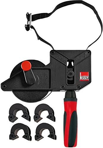Bessey VAS-23+2K Abrazadera de correa de ángulo variable con 4 clips, negro con mango rojo, 23 pies