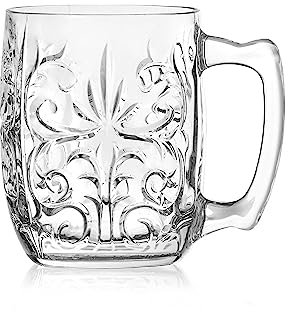 RCR Cristalleria Italiana S.p.a. Linie Tattoo | Wasser- und Cocktailgläser Moscow Mule aus Glas, modern, Set mit 6 Kristallgläsern 43 cl