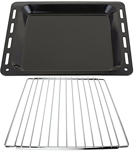 SPARES2GO Baking Tray + Extendable Locking Arm Shelf compatible with Logik Oven Cooker