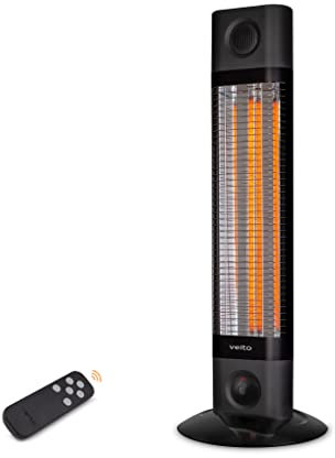 VEITO - Riscaldamento a infrarossi - Stufa a risparmio energetico - Riscaldamento istantaneo ovunque - Dispositivo da terra - Elettrico - Faretto da terrazza con telecomando - Riscaldamento elettrico