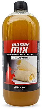Tandem Baits Master Mix Groundbait Booster XXL Smelly Butter karp lockmedel bete karp fiske bete för stor fisk fiske karp tillbehör professionell & hobbyfiske fiskare fiskefoder 1000 ml