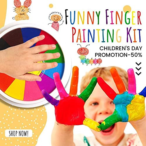 12 colores Pintura de dedo Para niños, Divertido kit de pintura de dedos, lavable Pinturas para niños no tóxicas, juguetes de pintura fáciles de limpiar y segura