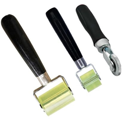 GIONAR 3 Teiliges Professionelles Andrückroller Set, Silikon Rolle, Andrückwalze, Sound Deadening Roller, für Kantenumleimer und zum Verschweißen von PVC Planen und Schalldämmung im Auto