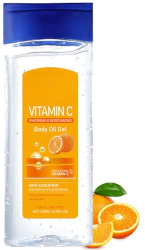Essential Oils for Skin - Body Oil for Women - 100% Natural Vitamin C Facial Oil Gel,Face&Body Skin Care - Massage Body Oil for Dry Skin Easy Absorb&Anti Winkle