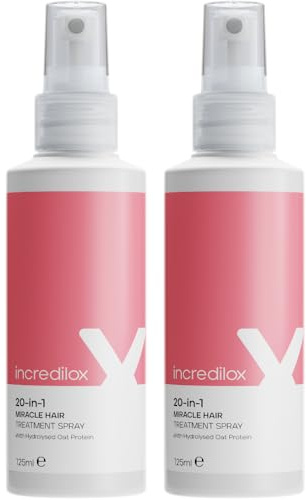 Incredilox 20-in-1 Miracle Hair Treatment Spray 125ml (Pack of 2) – Multi-Benefit Leave-In Treatment with Heat Protection, Frizz Control & Shine for All Hair Types