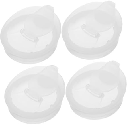 Ciieeo 4 coperchi per brocca d'acqua in vetro a tenuta stagna, con coperchio a scatto, resistenti agli spruzzi, tappi di ricambio per brocche di acqua fredda, teiere e caraffe per bevande