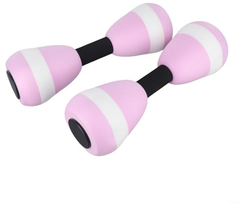 Yuanpgky Lot de 2 haltères en mousse pour l'aérobic et la natation, pour haltères en EVA à haute flottabilité, résistance légère pour entraînement complet du corps (rose)