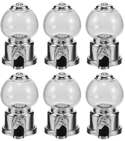 Swetrace Mini MáQuina Expendedora De Chicles PláStica 6 Unidades Dispensador De Dulces para Escritorio Caja De Dulces para Recuerdos De Fiesta Y Boda