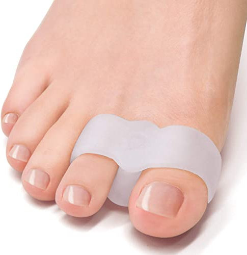 Welnove 12X Zehenspreizer, Bunion Korrektur, Gel Zehentrenner Bunion, geeignet für Bunion und überlappende Zehen (weiß)