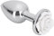 MSemis Plùg De Acero Inoxidable Redondo Tapón Anal Juguete Plateado Pl-ug para Principiantes (Negro Blanco Rojo) Blanco L