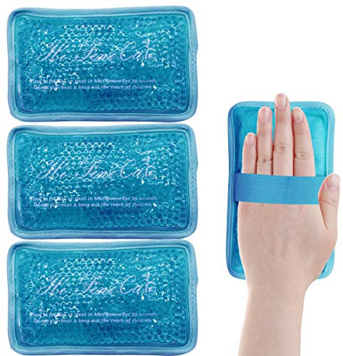 Lot de 3 packs de perles de gel - Réutilisables - Pour blessures, gonflements, soulagement de la douleur - Genoux, épaules, pieds, cheville, cou, hanches, coudes, dos, douleurs dentaires - Bleu