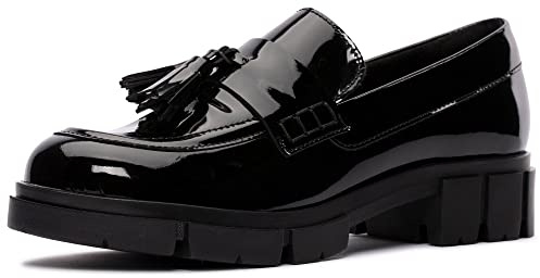 Clarks Teala Mocasines de Charol en Charol Negro, Black, 37 EU