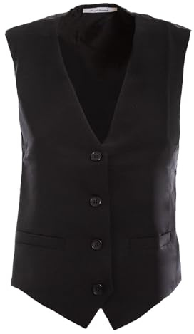 Toocool Chaleco para Mujer Sin Mangas Elegante para Trabajo y Negocios Camarera Restaurante 4390, Negro , M
