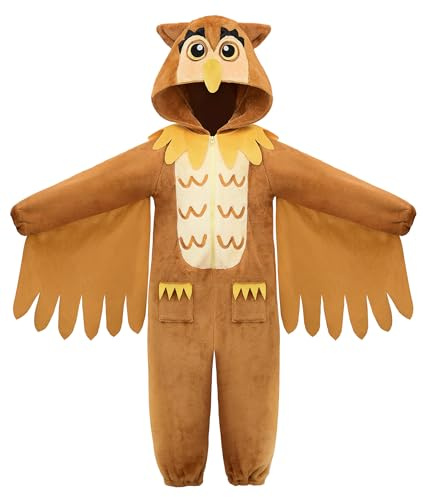 ReliBeauty Déguisement Hibou Enfant Costume Animaux pour Garçon et Fille Carnaval,130