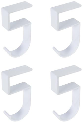 Cleminsta Crochet pour Sac Bureau, Porte Sac à Main Table, Crochet Casque Bureau Blanc, Crochet Tasse Suspendue, 4 Pièces Crochets Multifonctionnels Pour Bureau, Bar, Cuisine, Armoire