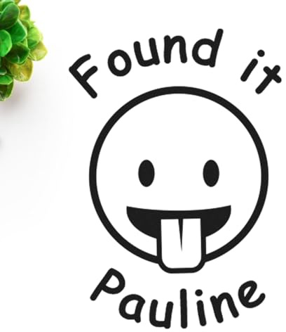 Wood Handle Geo Caching Stamp - Silly Geocache Stamp for Event Organizers - Ideal Geo Cache Stamp for Outdoor Adventures - 3/4 Size, Compatible with Stamp Pads - Ideal for Geocaching Fun