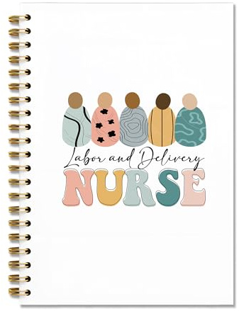 DOFQZ Labor and Delivery Nurse Spiral Notebook Journal for Women Work, Labor and Delivery Nurse Nursing Appreciation Journal Notebook Gifts for Women, 5.5 x 8.3 Inches
