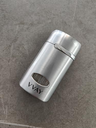 VVAY Accendino Antivento Gas Ricaricabile, Fiamma Jet Rossa - Venduto Senza Gas