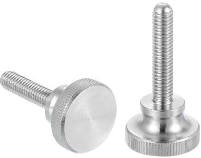 sourcing map Tornillos de pulgar moleteados M6 x 30 mm, tornillos de cabeza de diamante de acero inoxidable 304, pernos de cabeza moleteada métricos con perillas de agarre de hombro, sujetadores de