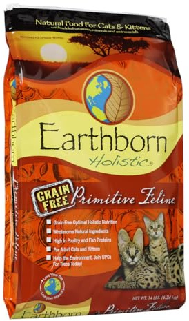 Earthborn Grain Free Primitive Feline 14 lbs