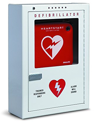 Philips HeartStart AED Defibrillator Premium Wall Cabinet, 16 W x 22.5 H x 6 D, Beige, PFE7024D (AED Sold Separately)