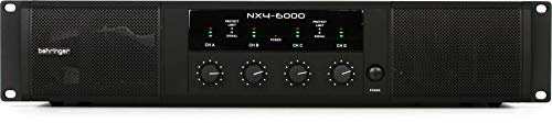 Behringer NX4-6000 Ultra-Lightweight 6000 Watt 4 Channel Class-D Power Amplifier with SmartSense Loudspeaker Impedance Compensation