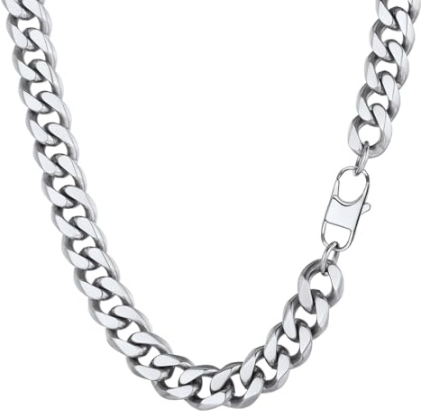PROSTEEL Stainless Steel Curb Link Men and Women Chain Necklace 30 inch Long Neck Chain Friend